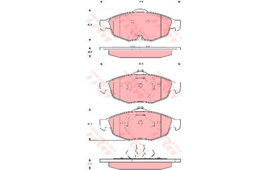 Brake Pad Set, disc brake GDB4125 TRW