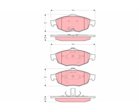 Brake Pad Set, disc brake GDB4125 TRW, Image 2