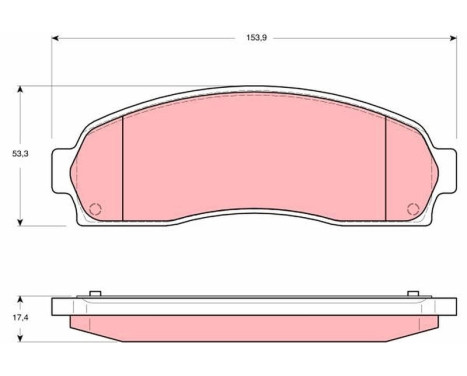 Brake Pad Set, disc brake GDB4131 TRW, Image 2