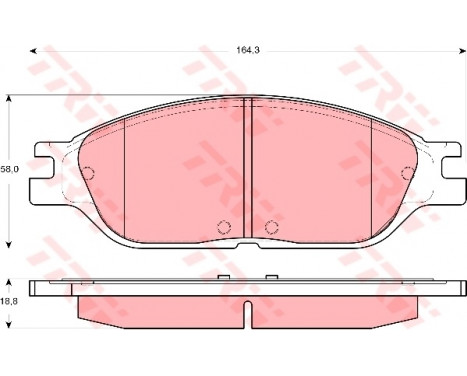 Brake Pad Set, disc brake GDB4138 TRW