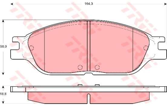 Brake Pad Set, disc brake GDB4138 TRW