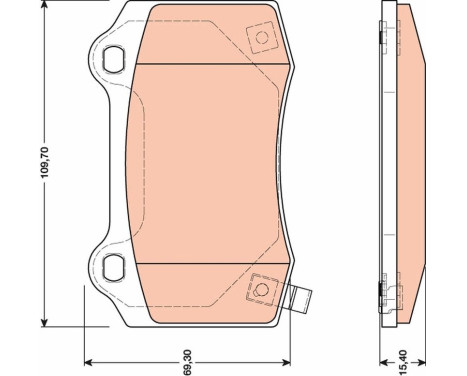 Brake Pad Set, disc brake GDB4171 TRW, Image 2