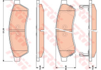 Brake Pad Set, disc brake GDB4172 TRW