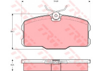 Brake Pad Set, disc brake GDB418 TRW