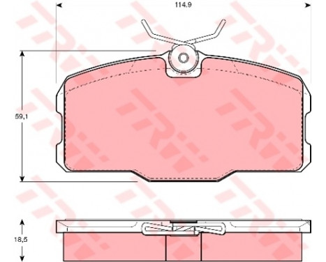 Brake Pad Set, disc brake GDB418 TRW