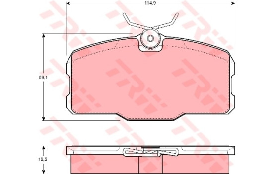 Brake Pad Set, disc brake GDB418 TRW