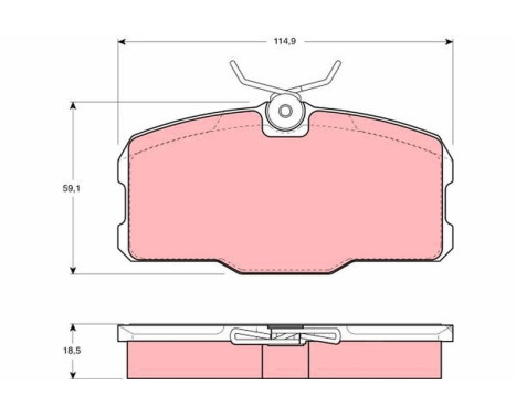 Brake Pad Set, disc brake GDB418 TRW, Image 2