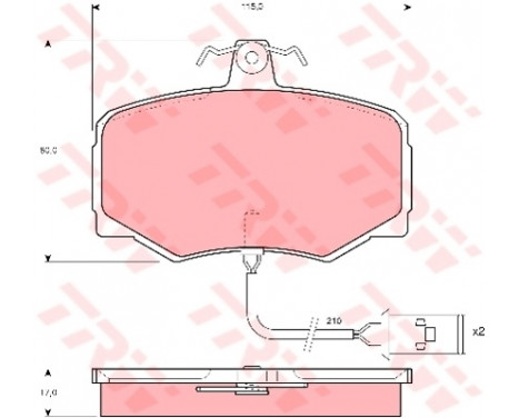 Brake Pad Set, disc brake GDB421 TRW