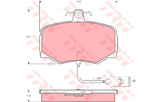 Brake Pad Set, disc brake GDB421 TRW