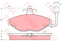 Brake Pad Set, disc brake GDB428 TRW