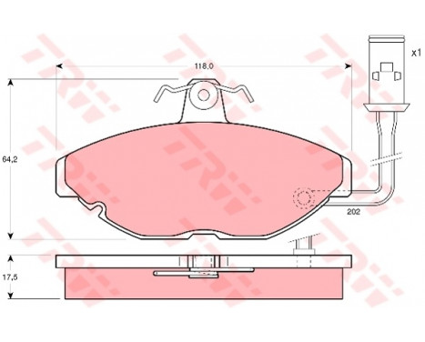 Brake Pad Set, disc brake GDB428 TRW