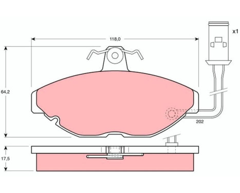 Brake Pad Set, disc brake GDB428 TRW, Image 2