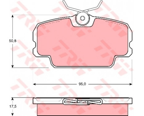 Brake Pad Set, disc brake GDB434 TRW