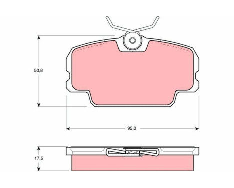 Brake Pad Set, disc brake GDB434 TRW, Image 2