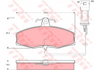 Brake Pad Set, disc brake GDB440 TRW