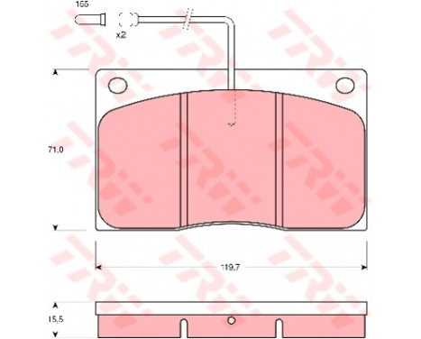 Brake Pad Set, disc brake GDB443 TRW