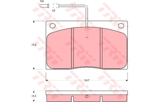 Brake Pad Set, disc brake GDB443 TRW