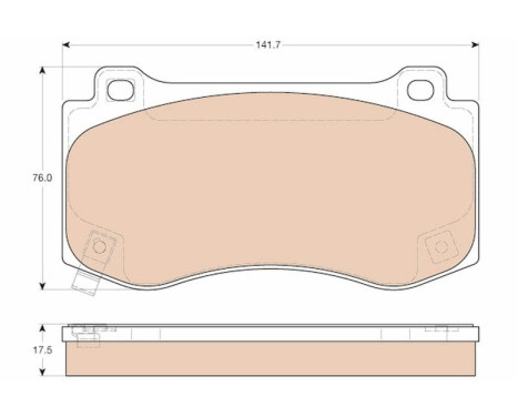 Brake Pad Set, disc brake GDB4449 TRW, Image 2