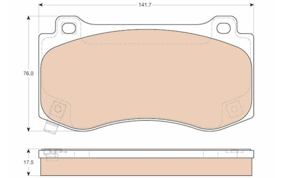 Brake Pad Set, disc brake GDB4449 TRW, Image 2
