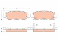 Brake Pad Set, disc brake GDB4455 TRW