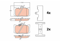 Brake Pad Set, disc brake GDB4460 TRW