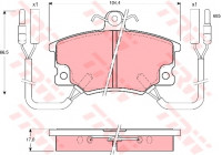 Brake Pad Set, disc brake GDB457 TRW