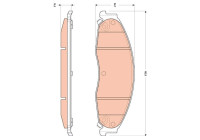 Brake Pad Set, disc brake GDB4601 TRW