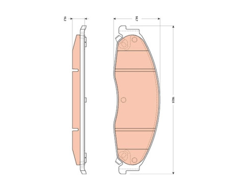 Brake Pad Set, disc brake GDB4601 TRW