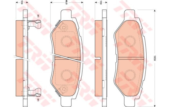 Brake Pad Set, disc brake GDB4602 TRW