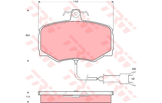Brake Pad Set, disc brake GDB461 TRW