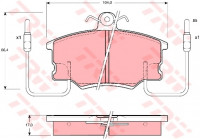 Brake Pad Set, disc brake GDB464 TRW
