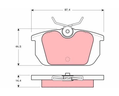 Brake Pad Set, disc brake GDB466 TRW, Image 2