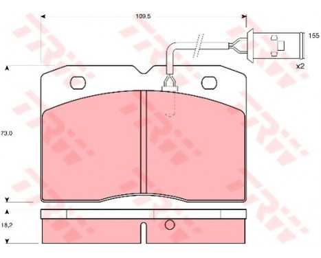 Brake Pad Set, disc brake GDB478 TRW