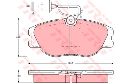 Brake Pad Set, disc brake GDB483 TRW