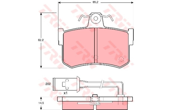 Brake Pad Set, disc brake GDB486 TRW