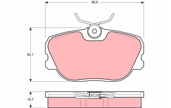 Brake Pad Set, disc brake GDB493 TRW