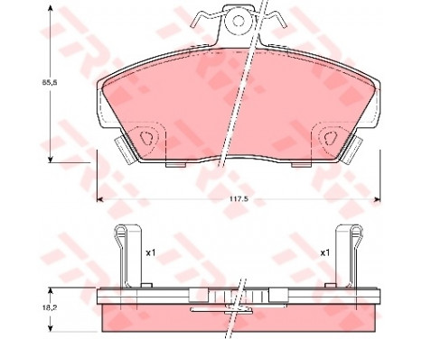 Brake Pad Set, disc brake GDB497 TRW