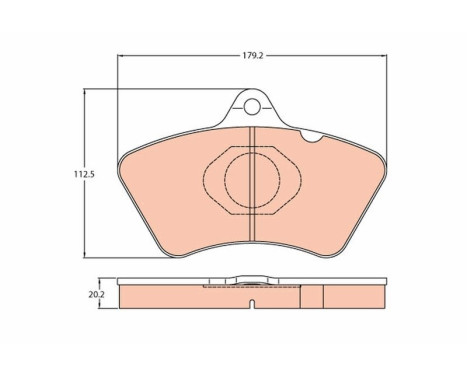 Brake pad set, disc brake GDB5081 TRW, Image 3