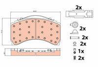 Brake pad set, disc brake GDB5116 TRW