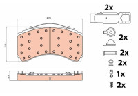 Brake pad set, disc brake GDB5117 TRW