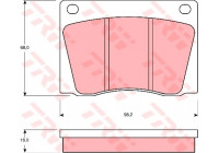 Brake Pad Set, disc brake GDB531 TRW