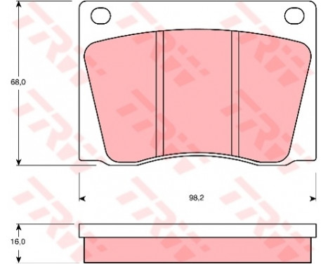 Brake Pad Set, disc brake GDB531 TRW