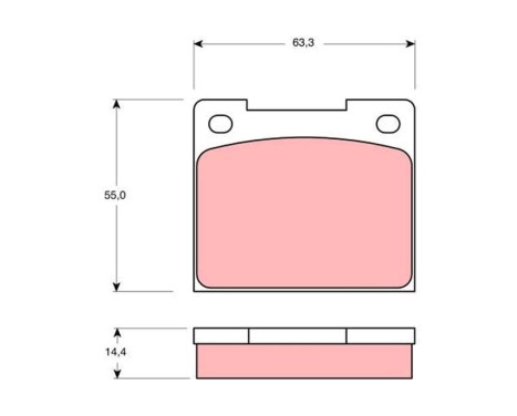 Brake Pad Set, disc brake GDB533 TRW, Image 2