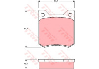 Brake Pad Set, disc brake GDB550 TRW