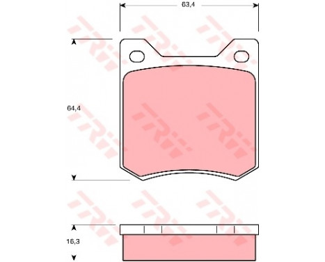 Brake Pad Set, disc brake GDB550 TRW