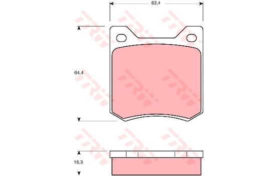 Brake Pad Set, disc brake GDB550 TRW