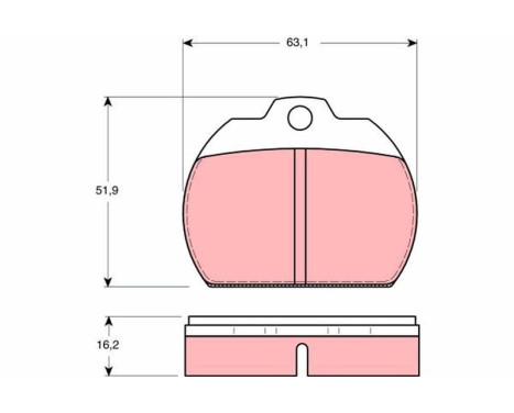 Brake Pad Set, disc brake GDB591 TRW