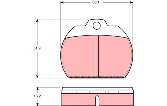 Brake Pad Set, disc brake GDB591 TRW