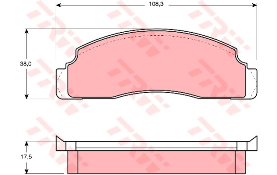 Brake Pad Set, disc brake GDB624 TRW