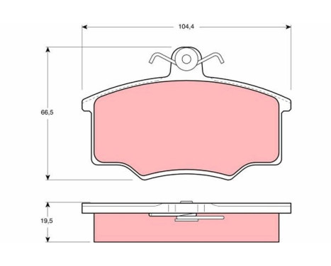 Brake Pad Set, disc brake GDB628 TRW, Image 2